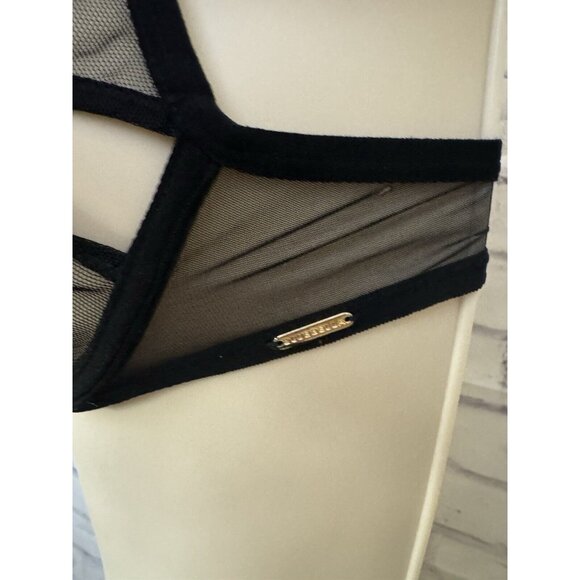 Bluebella 30DD/E Bra Black Sheer Underwire Cut Outs Sexy Boudoir Lingerie - Picture 4 of 9